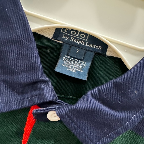 New Polo collared T-shirt green and blue. Size 7 new with out tags - Picture 2 of 4